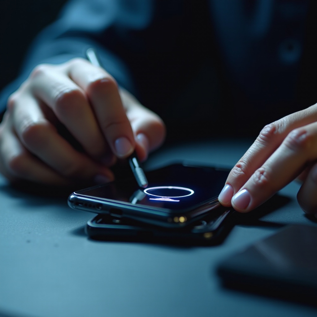 бяла линия на екрана на телефона след изпускане