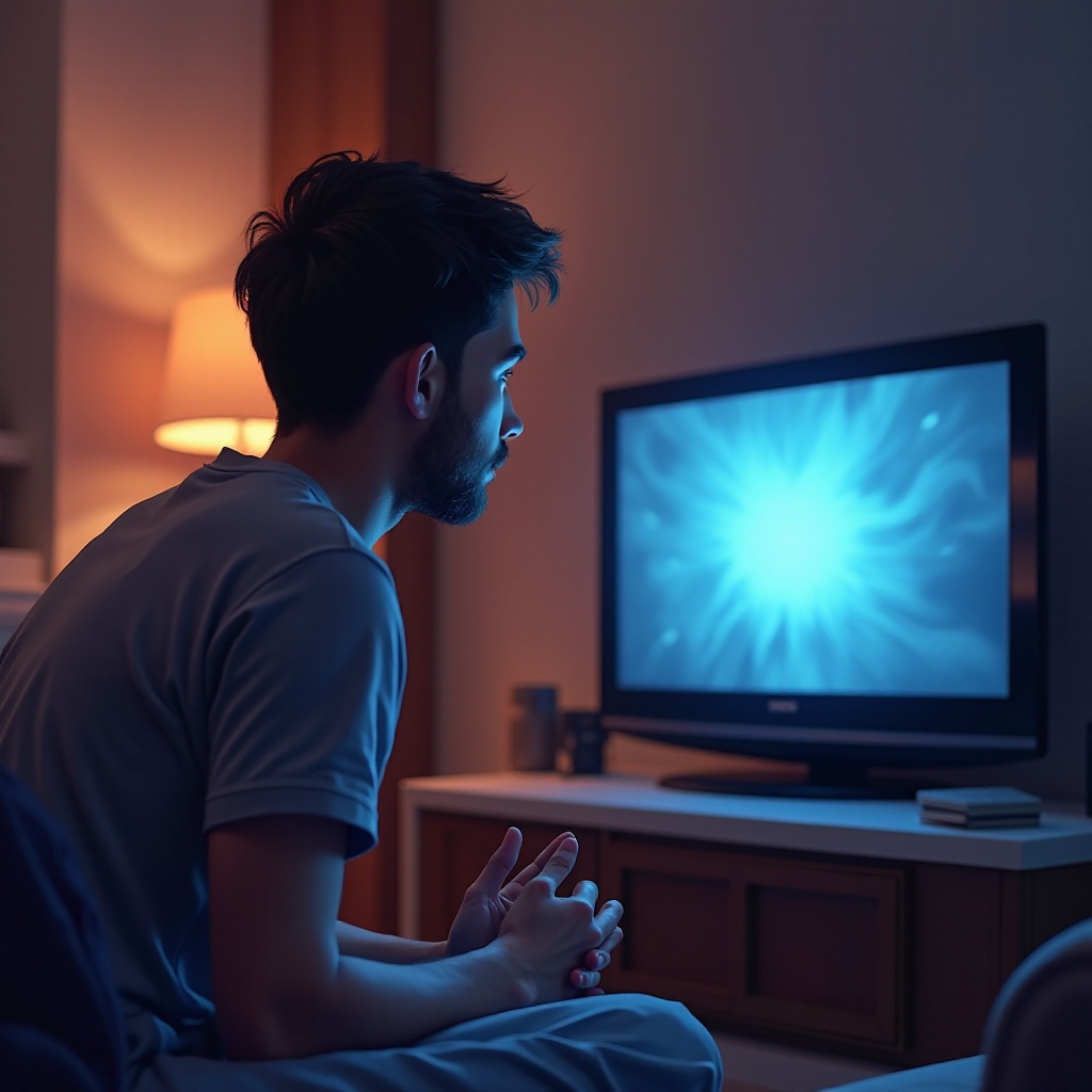 تلفاز شارب ضوء وامض