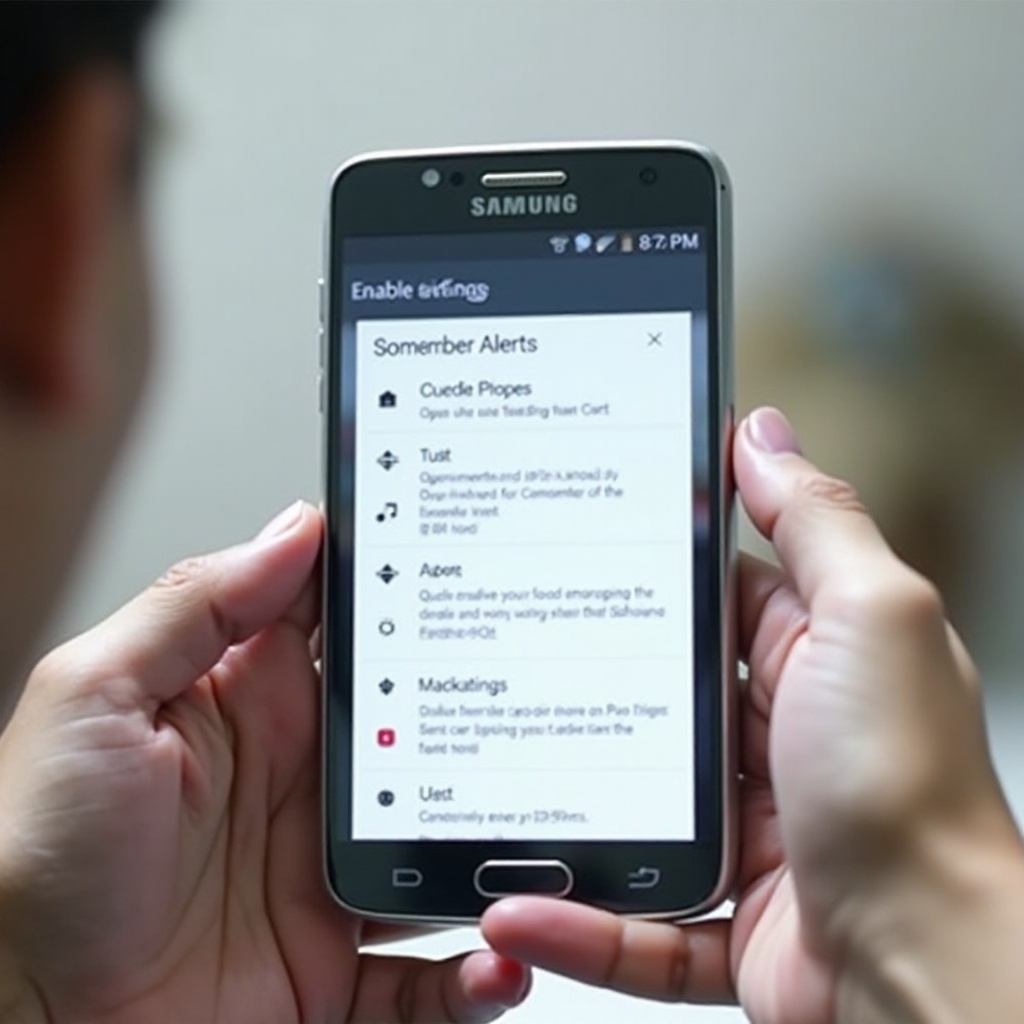 аломановое оповещение на samsung