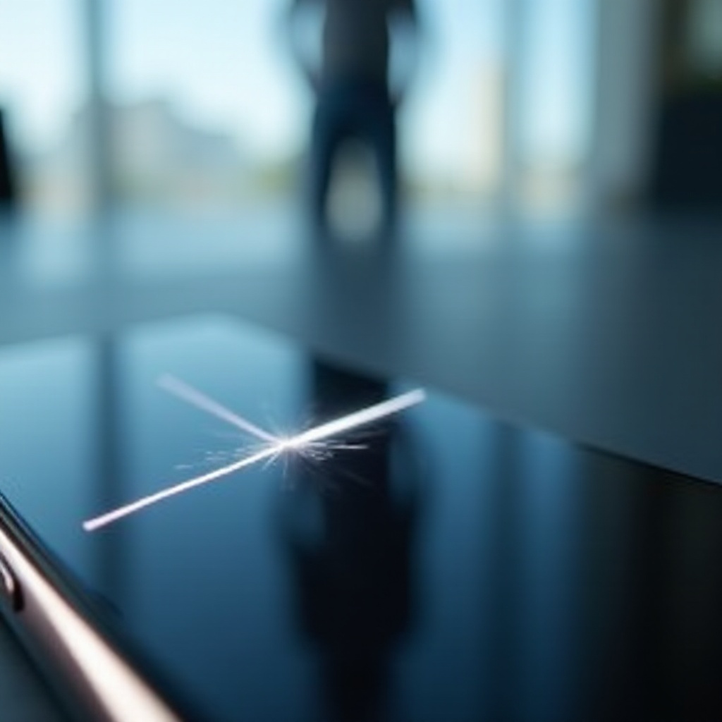 linie albă pe ecranul telefonului după ce a fost scăpat