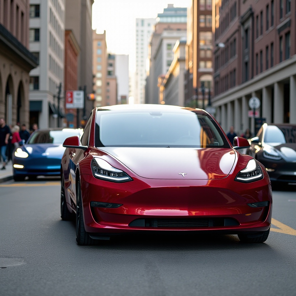 в каких цветах доступны автомобили tesla?