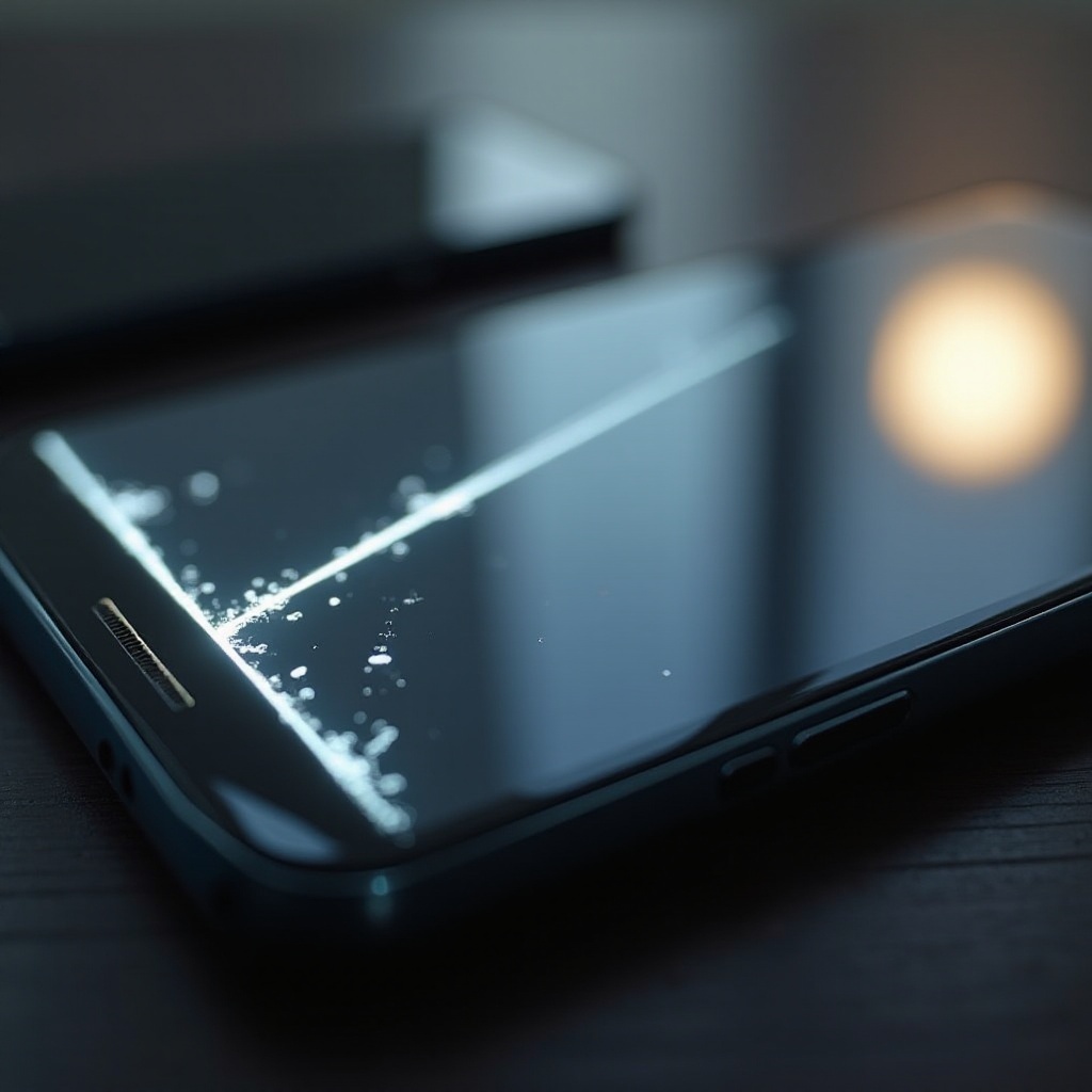 linie albă pe ecranul telefonului după ce a fost scăpat